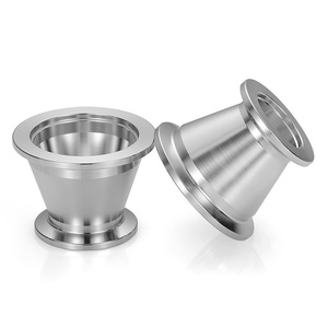 Sambungan Flens Reducer Vakum KF Baja Tahan Karat 304, Fitting Quick-Connect, Adaptor Pengurang dengan Cincin Klem Kepala Heksagonal - Product Image 1