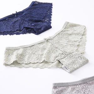 Bragas de bikini de nailon para mujer, exclusivas, transfronterizas, sexis, de tiro bajo, sólidas, antibacterianas, de cintura fina, talla grande, teñidas, puras - Product Image 4