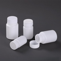 Flacon en plastique HDPE blanc de 20 ml à 200 ml pour capsules de vitamines, flacon pour pilules avec bouchon de sécurité pour enfants