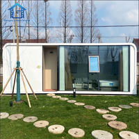 Maison conteneur de luxe modulable et confortable, 20ft 40ft, type Apple Cabin Space Capsule, 2 chambres avec cuisine