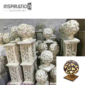 INInspiration art sculpture fabricant <span class=keywords><strong>jardin</strong></span> lampe porte poste rond lumière artificielle grès <span class=keywords><strong>jardin</strong></span> boule lampes - Product Image 1
