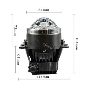 ไฟตัดหมอก LED FANKAI ขนาด 3 นิ้ว เลนส์แบบ Dual Beam 6000K 55W 12V ใช้ได้กับรถยนต์ทั่วไป สำหรับดัดแปลง อัพเกรด กันน้ำ - Product Image 1