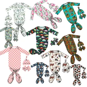 מותאם אישית תינוק sleepsuit rompers 3pcs גומייה לשיער החתלה וכובע סט יילוד שינה שק שינה תיק סט