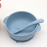 Ensembles de bols à collation en silicone incassables pour enfants, bol à oreilles léger et durable avec cuillère pour enfants et tout-petits