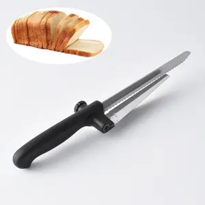 8 אינץ באיכות גבוהה משונן לחם סכין PP ידית לחם חיתוך סכין עם Adjustable מבצע מדריך