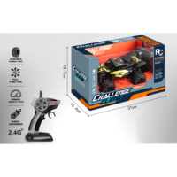 Voiture RC tout-terrain haute vitesse 2,4 GHz 1:18 pour enfants, véhicule télécommandé à quatre roues motrices avec éclairage
