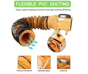 Atölyelerde kapalı alanlarda endüstriyel havalandırma için silindir eksenel egzoz ile taşınabilir ağır elektrik yardımcı Blower - Product Image 5