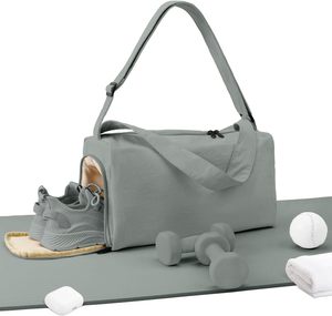 Piccola borsa da palestra personalizzata con vano scarpe elegante borsa da viaggio <span class=keywords><strong>per</strong></span> <span class=keywords><strong>aereo</strong></span> leggero Sport Tote Bag con tasca bagnata <span class=keywords><strong>per</strong></span> esterni - Product Image 3