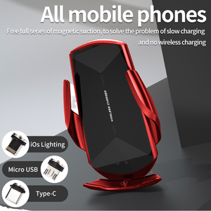 High Quality Dual Sensing <b>Wireless</b> Charger for Car Dashboard Model Q2 for Compatible Air Vent Mount ABS+<b>PC</b>+Vacuum Plating - Product Image 1