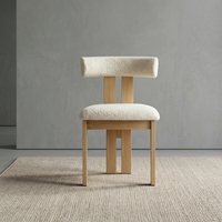 Chaise moderne en bois de chêne massif, rembourrée en velours, personnalisable, respectueuse de l'environnement, pour salle à manger, bar à domicile, hôtel