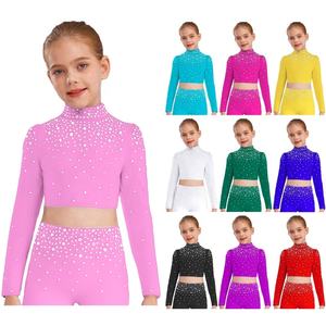 6-16 ילדים בנות מופע סיני ללבוש ג 'אז תלבושות שלב ריקוד ג' אז תחפושות מתכתיים עבור שיעורי ריקוד רסיטלים תחרות - Product Image 1