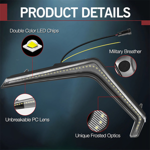 12V OE thay thế Trắng UTV LED Fang ánh sáng hổ phách nguy hiểm <span class=keywords><strong>flasher</strong></span> bật tín hiệu ánh sáng Kit cho Polaris rzr XP Turbo - Product Image 3