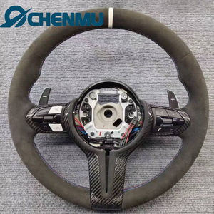 Volant Personnalisable en Alcantara Intégral avec Finition Carbone pour <span class=keywords><strong>BMW</strong></span> F10 F20 F22 F30 F31 F87 M3 F80 M4 F82 F85 F90 X5 F15 E70 E90 - Product Image 3