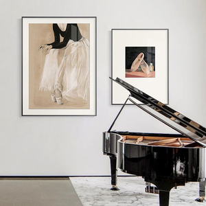 Opera d'Arte Elegante di Alta Gamma con Ballerina, Stampa Fotografica su Dipinto Moderno in Porcellana Cristallina per Arredamento Casa - Product Image 3