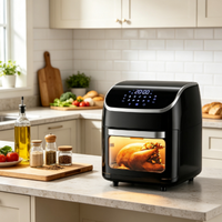 Four à friture sans air 12L moderne et minimaliste avec écran tactile intelligent, fenêtre de visualisation et contrôle de la minuterie – Appareil de cuisine domestique