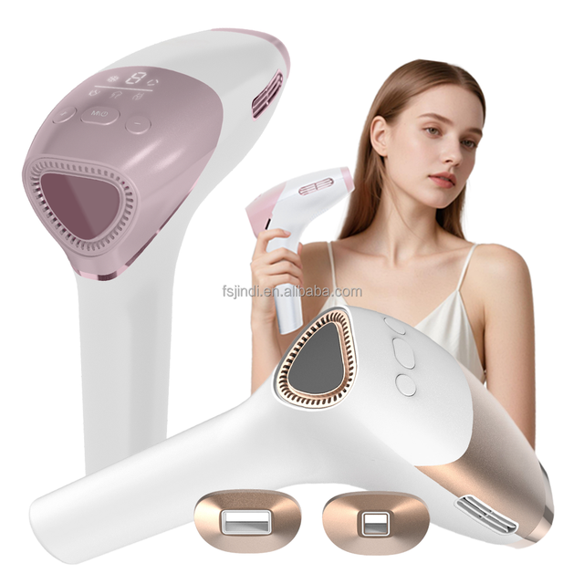 Best Wireless Laser Hair Removal Device with Two Precision Heads Ice Cooling & Unlimited Flashes Cordless IPL Epilator