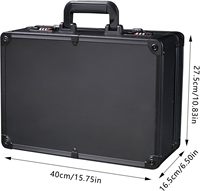 Valise de barbier de haute qualité avec serrure, boîte à outils de coiffure, cadre en aluminium, boîte de rangement avec plaque à outils, valise de transport pour barbier