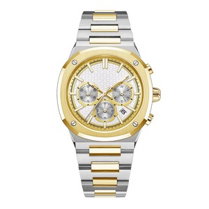 นาฬิกาข้อมือควอตซ์ทรงสี่เหลี่ยมผืนผ้า สแตนเลสสตีล แบรนด์คลาสสิกแฟชั่นใหม่ โลโก้สั่งทำ OEM หรูหราสำหรับผู้ชาย - Product Image 3