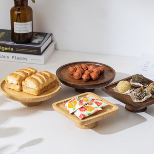 Logotipo personalizado Acacia tabla de cortar de madera maciza tabla de cortar bandeja fruta Pizza utensilios de cocina plato de madera con asa cordón - Product Image 6