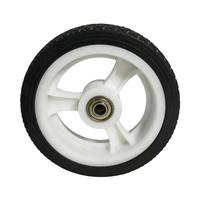 Ventes directes d'usine Roues en caoutchouc solide de 5 pouces, silencieuses, résistantes à l'usure, adaptées aux roulettes de valise, roulettes de poussette pour bébé