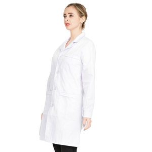 OEM personalizzato Unisex manica lunga medico ospedaliero indossare uniformi camici bianchi da lavoro abiti da laboratorio - Product Image 3