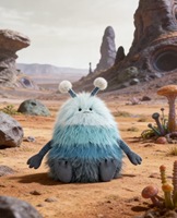 Poupée en peluche JC Doll Zumbi l'Alien Bleu, petit monstre mignon, jouet réconfortant 20-30cm
