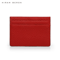 Hiram Beron Dompet Kartu Wanita Kulit Pola Kerikil Lembut Berkualitas Tinggi Premium Mewah Kustom OEM Dropship