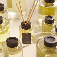 Flacon diffuseur de parfum en verre transparent rond de luxe vide avec bouchon à vis, 100 ml, 150 ml, 200 ml, 500 ml, pour coffret cadeau