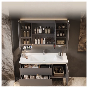 Modern light luxury bathroom cabinet combination ceramic deepening basin integrated basin bathroom washbasin - Product Image 4