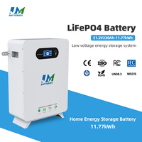Baterai LiFePO4 JM 48 Volt 200Ah 230Ah 10kWh 11kWh 8000 Siklus Lithium Ion untuk Penyimpanan Energi Surya Rumah Tangga Powerwall dengan BMS