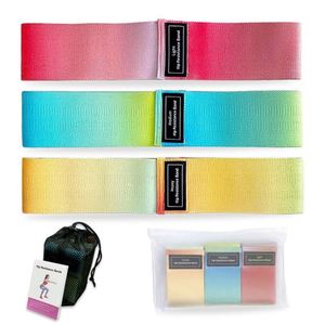 Jeu de 3 bandes de fitness Hip Booty avec logo personnalisé imprimé Bande de résistance pour tissu de coton de travail - Product Image 6