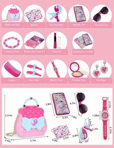 Kit de maquillage pour filles, jouets pour tout-petits, princesse rose, jeu de simulation pour filles, ensemble de déguisement pour fête, jouet pour enfants - Product Image 3