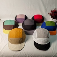 Casquettes de baseball ajustables à 5 panneaux en toile respirante à séchage rapide, style sportif, pour le voyage et l'extérieur, avec fermeture snapback – Vente en gros