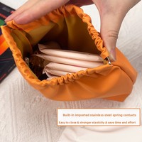 Nouvelle Trousse de Maquillage Imperméable en PU à Motif Lettres pour Femmes, Idéale pour Rouge à Lèvres, Serviettes Hygiéniques, Écouteurs et Câbles de Données