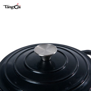 Marmite ronde en fonte émaillée de 24 cm pour fruits de mer, compatible induction, pour restaurants et fournitures de cuisine en gros - Product Image 5