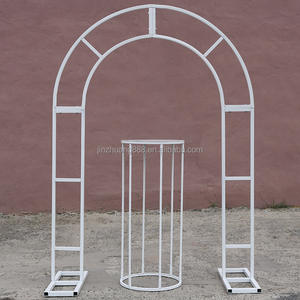 <span class=keywords><strong>Arche</strong></span> de mariage rustique en pergola de jardin avec support à fleurs, cadre de fond en métal pour cérémonie de mariage et décoration extérieure - Product Image 5