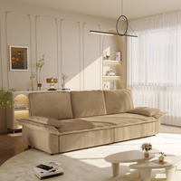 Sofá Cama Extraíble King Size de 94.5 Pulgadas, Sofá Cama Convertible 3 en 1, Sofá Cama Multifuncional Moderno de Pana para Uso en Hoteles y Dormitorios