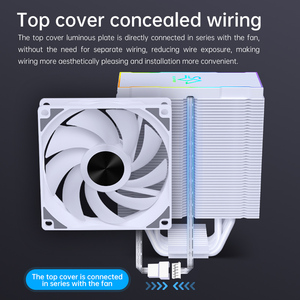 SNOWMAN <span class=keywords><strong>CPU</strong></span> 공기 냉각기 5 히트 파이프 <span class=keywords><strong>CPU</strong></span> 쿨러 120mm <span class=keywords><strong>RGB</strong></span> 팬 5V-3PIN ARGB 주소 지정 조명 마더 보드 동기화 PC 쿨러 - Product Image 6