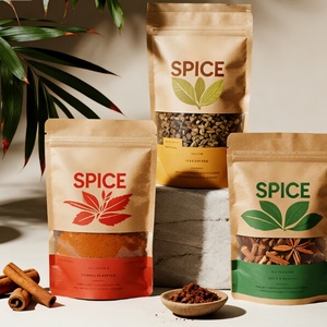 Bolsa de Papel Kraft Biodegradable con Cierre Hermético y Logotipo Personalizado para Especias, Carne Seca y Alimentos - Product Image 3