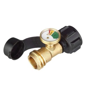 Régulateur de gaz en laiton pour propane avec manomètre pour adaptateur de bouteille de camping - Product Image 2