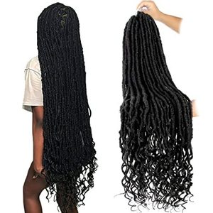 Cheveux synthétiques NuLocs Earthworm <span class=keywords><strong>pour</strong></span> <span class=keywords><strong>tresses</strong></span> africaines bouclées, 36 pouces, trame simple, résistant à la chaleur, non inflammable, fabriqués à la <span class=keywords><strong>machine</strong></span> - Product Image 1