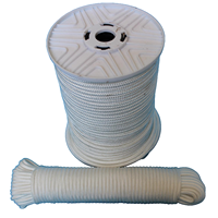 Promotion Corde en nylon marine tressée double diamant 6 mm, tressage solide, 3/8 pouce, pour lignes d'amarrage et cordes d'emballage, couleurs assorties