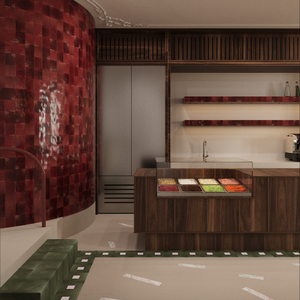 Custom in legno dolci Bar negozio mobili Design in marmo Bar bancone vetro vetrina vetrina - Product Image 5