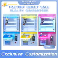 Fabricant vente directe pas cher monnayeur mini bureau griffe grue jeu arcade distributeur automatique fer jouets avec 1 an de garantie