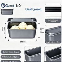 Barquette en PET de qualité alimentaire sur mesure, épaisseur 1 mm, emballage en blister en plastique recyclable jetable pour usage industriel, conteneur pour gelato