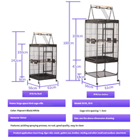 Vente chaude, grande volière portable en acier inoxydable pour l'extérieur, cage à oiseaux solide pour perroquets et canaris, fournitures pour oiseaux en solde