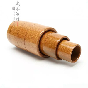 Bamboo Cupping Jars Round 3Pcs Pain Relief Therapy Tools For Acupuncture And Moxibustion Use Chongqing Origin ZH 01 - Product Image 2