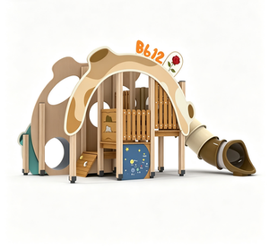 Estructura de Juego Infantil de Madera para Jardín con Temática del Principito <span class=keywords><strong>B612</strong></span>, Tobogán de Tubo para Jardín de Infancia - Product Image 1