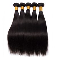Cheveux humains brésiliens vierges non traités Remy bon marché, 8, 10, 12, 14, 16, 18, 20, 36, 38 pouces, mèches lisses