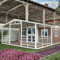Maison préfabriquée de luxe FLKT avec structure en acier galvanisé, conteneur extensible de 20 pieds ou 40 pieds, maison pliable portable, mini-maison habitable